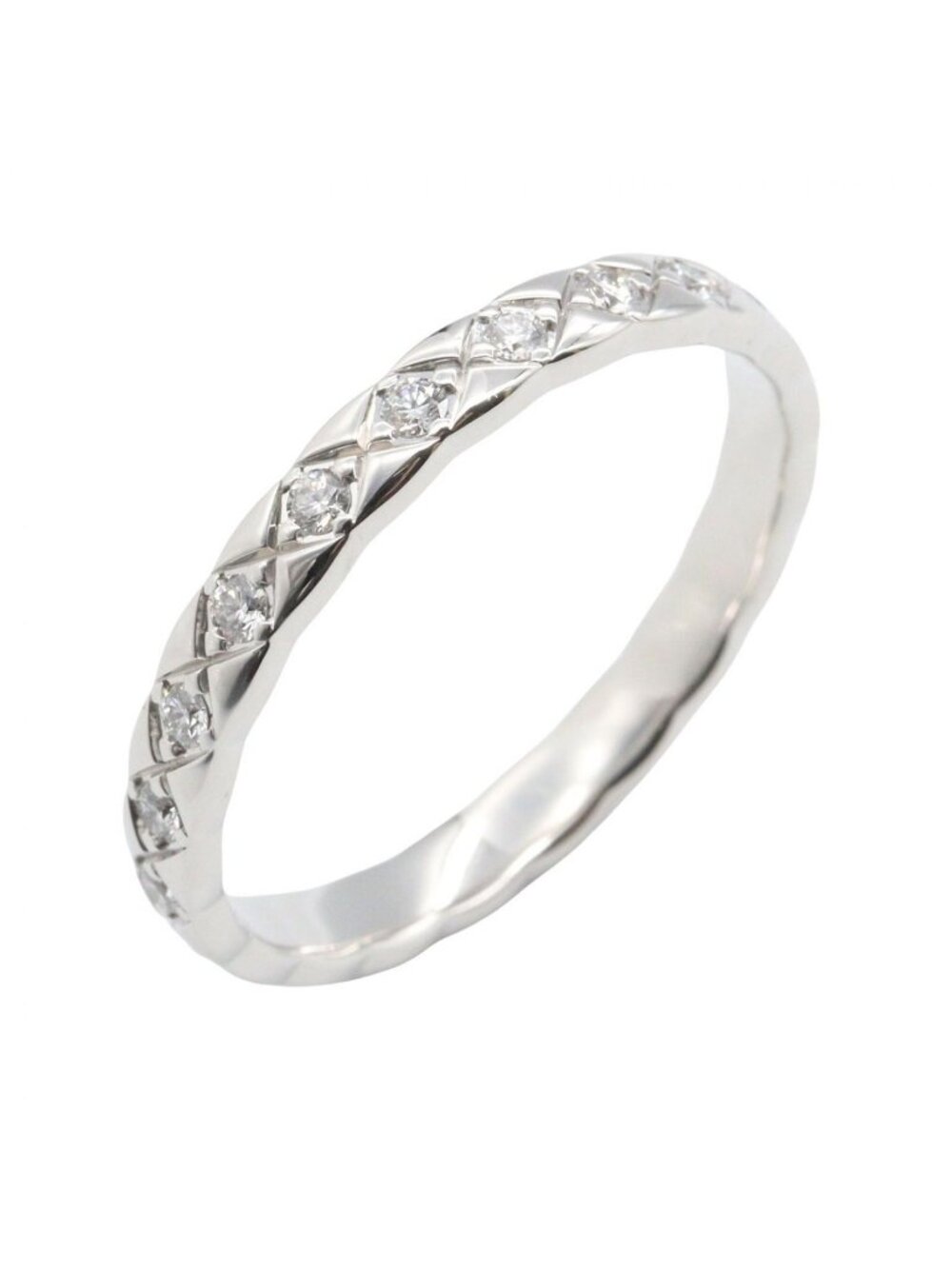 Chanel Ring Coco Crush Diamond 18k White Gold